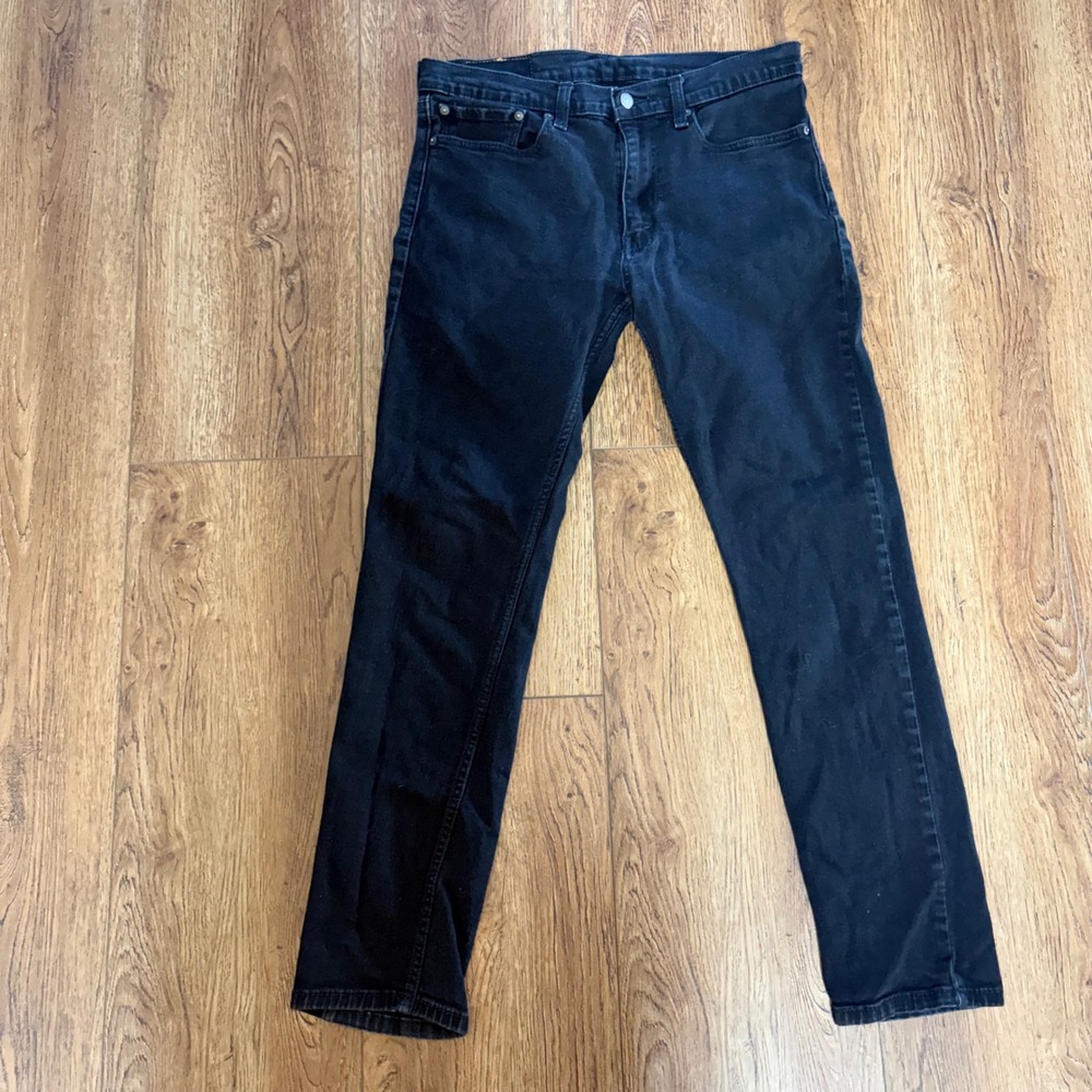 Levis 511 Slim Fit Jeans Mens 33x30 Faded Black Denim Pant Casual Stretch skater - Picture 2 of 11